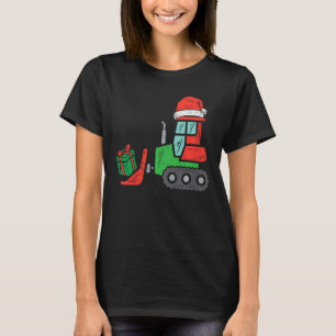 T-shirt Enfants Bulldozer Construction Xmas Toddler Boys C