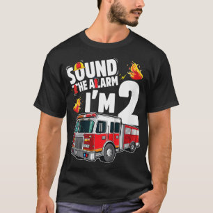 T-shirt Enfants Camion d'incendie 2 ans pompier 2e anniver