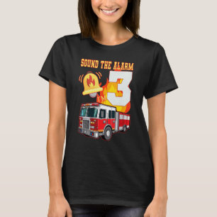 T-shirt Enfants Camion d'incendie 3e anniversaire Garçon P