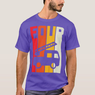 T-shirt Enfants Camion d'incendie 4e anniversaire Garçons 