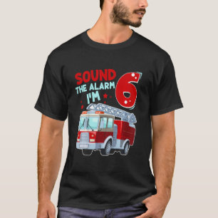 T-shirt Enfants Camion d'incendie 6 ans pompier 6e anniver