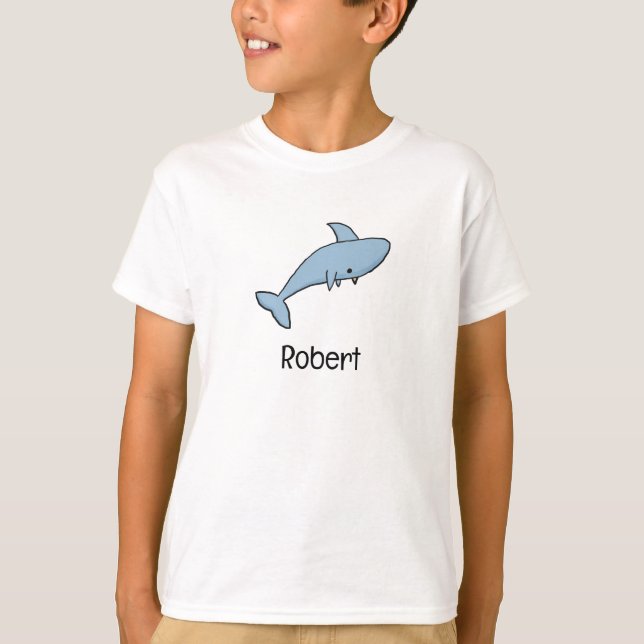T-shirt Enfants Cartoon Personnalisé Requin (Devant)