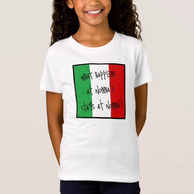T-Shirt Enfants Ce qui se passe chez Nonna (Devant)