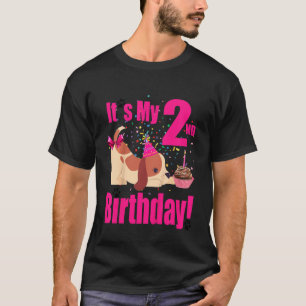 T-shirt Enfants C'est mon 2e anniversaire Thème Chien 2 an