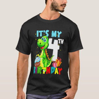 T-shirt Enfants C'Est Mon 4e Anniversaire Garçons Heureux 