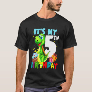 T-shirt Enfants C'Est Mon 5e Anniversaire Garçons Heureux 