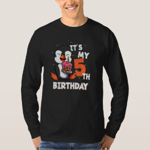 T-shirt Enfants C'Est Mon 5e Anniversaire Penguin 5 Annive