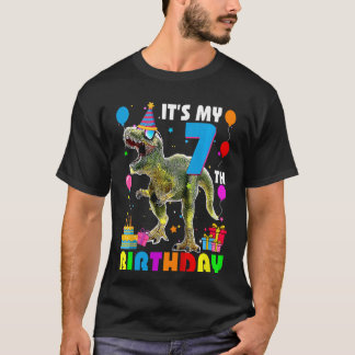 T-shirt Enfants C'est mon 7e anniversaire Joyeux 7 ans Rex