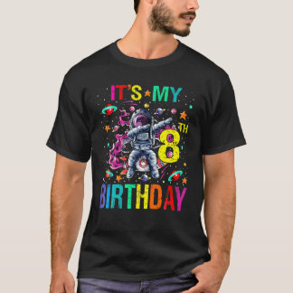 T-shirt Enfants C'est mon 8e anniversaire astronaute espac