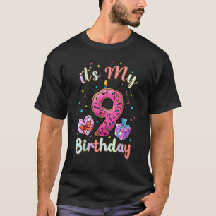 T-shirt Enfants C'est mon 9e anniversaire 9 ans gâteau de