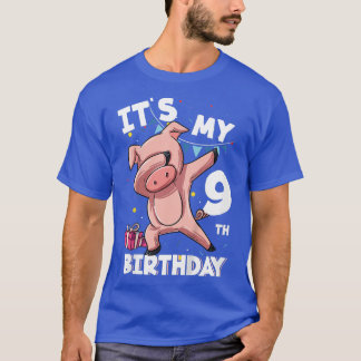 T-shirt Enfants C'Est Mon 9e Anniversaire Cochon 9 Anniver