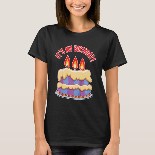 T-shirt Enfants C'Est Mon Anniversaire Anniversaire Thème  (Devant)