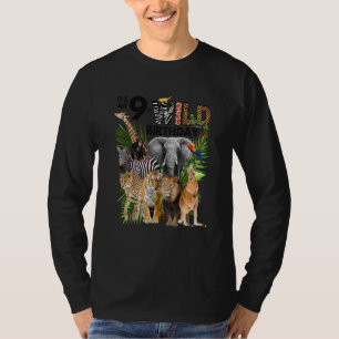 T-shirt Enfants C'est My 9th Wild Birthday Safari Animals
