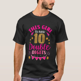 T-shirt Enfants Cette fille est maintenant 10 chiffres dou