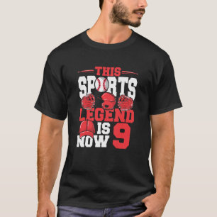 T-shirt Enfants Cette Légende Du Sport Est Maintenant 9 Je