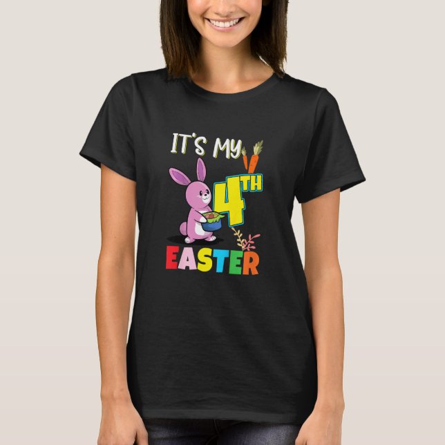 T-shirt Enfants Chasse aux oeufs de Pâques 4Anniversaire m (Devant)