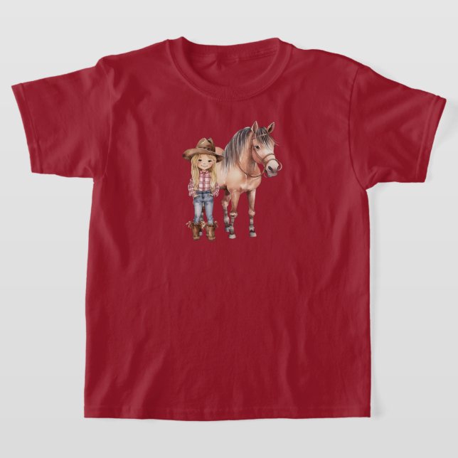 T-shirt Enfants Cheval (Poser)