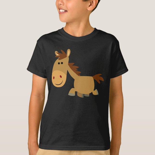 T-shirt Enfants Cheval Carton Doux (Devant)