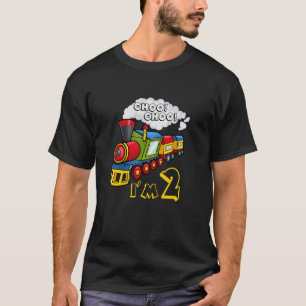 T-shirt Enfants Choo Choo J'ai 2 ans Locomotive Boys Tra