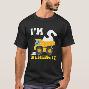 T-shirt Enfants Cinq 5ans 5e anniversaire Construction gar