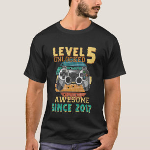 T-shirt Enfants Cinq 5ans Anniversaire Son Garçon Gamer 5e