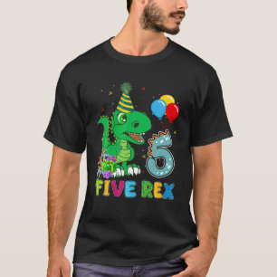 T-shirt Enfants Cinq Rex Anniversaire 5 Anniversaire Dinos