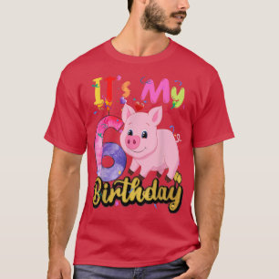 T-shirt Enfants Cochon 6e anniversaire 6 ans Cochon 6 ans