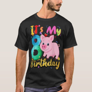 T-shirt Enfants Cochon 8e anniversaire 8 ans cochon 10 ans
