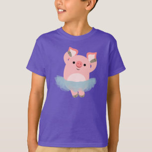 T-shirt Enfants Cochon Ballerina Cartoon
