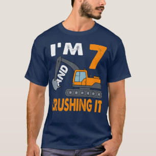 T-shirt Enfants Construction Camion 7e anniversaire garçon