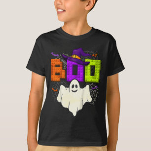 T-shirt Enfants Construire des briques Boo Halloween Ghost