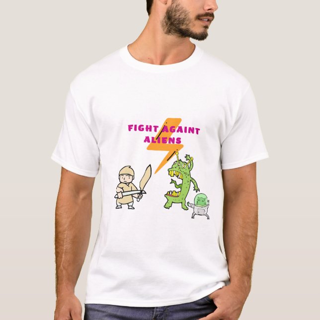 T-shirt Enfants contre Aliens (Devant)