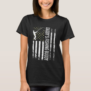 T-shirt Enfants Cool Usa Patriotique papa's Fishing Buddy 