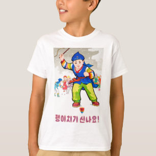 T-shirt Enfants coréens du nord de chemise