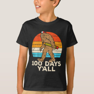 T-shirt Enfants Crayon Bigfoot 100 Jours Yall 100ème Jour 