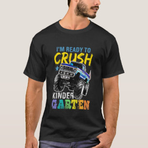 T-shirt Enfants Crush Kindergarten Monster Truck Retour À 