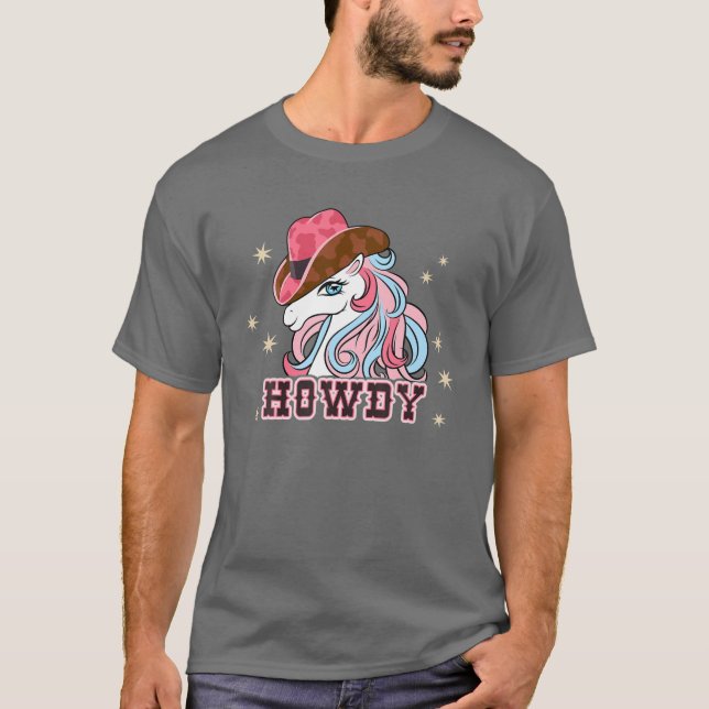 T-shirt Enfants Cute Horse Cowgirl Western Southern Girls  (Devant)