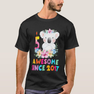 T-shirt Enfants Cute Koala Ours 5 Ans Anniversaire Tenue P