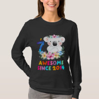 Enfants Cute Koala Ours 7 Anniversaire Vêtements P