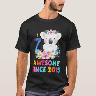 T-shirt Enfants Cute Koala Ours 7 Anniversaire Vêtements P