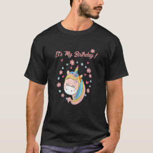 T-shirt Enfants Cute Magique Unicorn Anniversaire Thème Fê