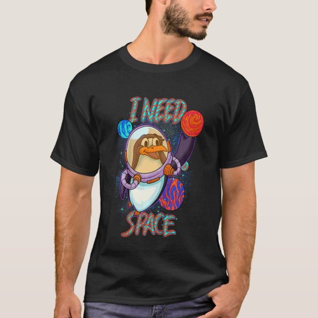 T-shirt Enfants Cute Penguin Astronaut I Need Space Scienc (Devant)