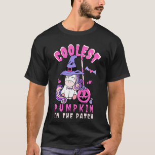T-shirt Enfants Cute Unicorn Halloween Pour Filles Citroui