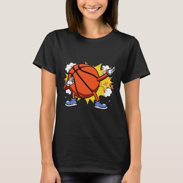 T-shirt Enfants Dabbing American Bysketbyll Lecteur Pour F (Devant)