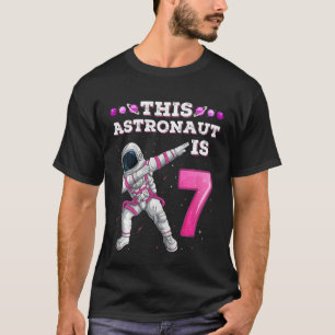 T-shirt Enfants Dabbing Astronaut 7 Anniversaire Fille Sp