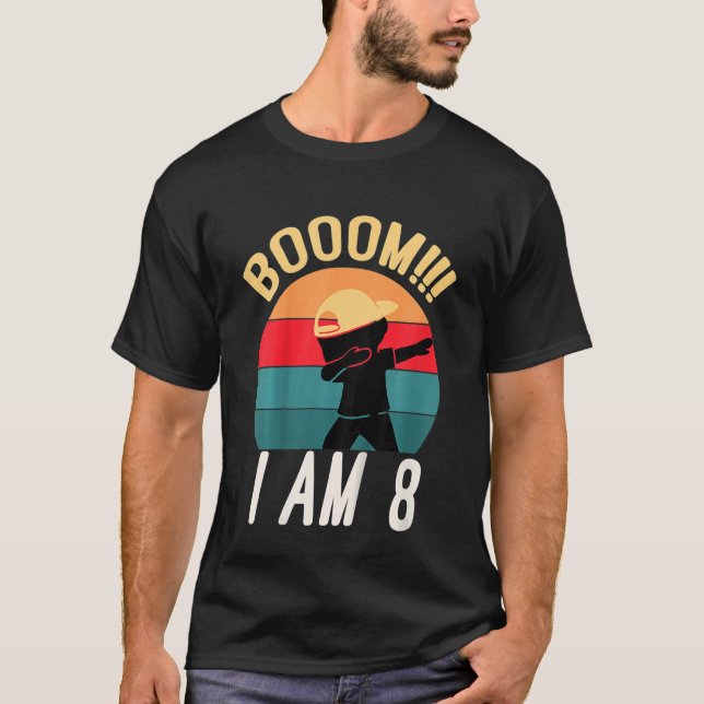 T-shirt Enfants Dabbing Birthday Shirt 8 ans Anniversaire  (Devant)
