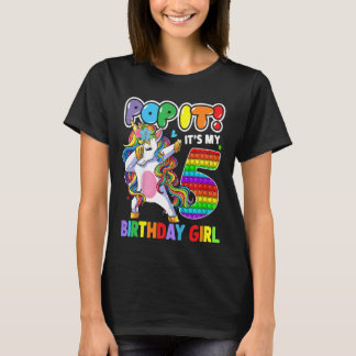 T-shirt Enfants Dabbing Unicorn 5 ans Cadeaux 5e anniversa