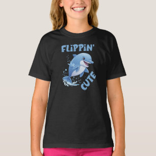 T-shirt Enfants dauphins mignons à retourner