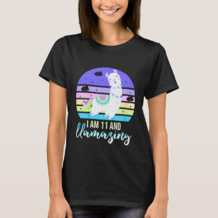 T-shirt Enfants de 11 ans 11e anniversaire Llamazing Lama