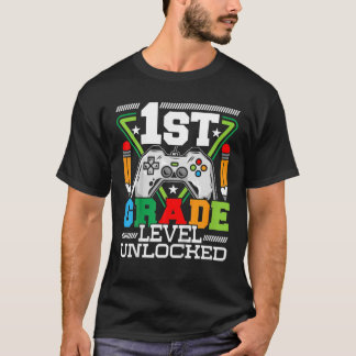 T-shirt Enfants De 1Ème Année Déverrouillés Premier Jour D
